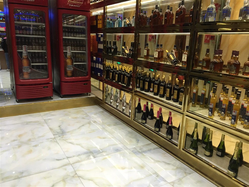 KTV公共区接纳永利中国瓷砖微晶石西班牙-翡翠玉KWD58001铺贴