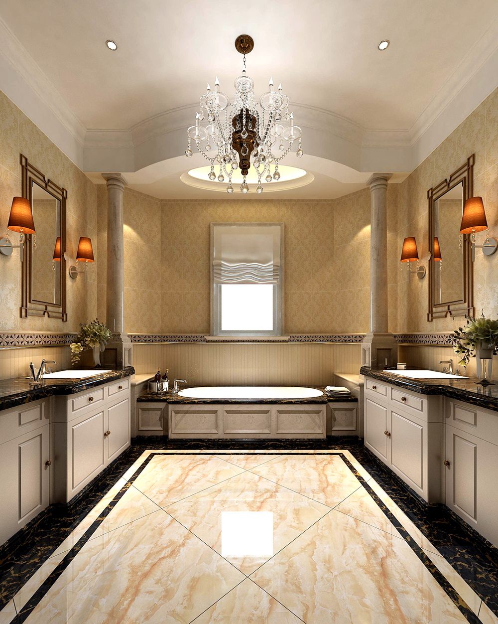 永利中国瓷砖KPM36071+KPM36072铺贴应用效果