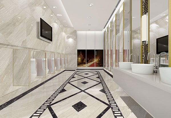 永利中国全抛釉瓷砖天堡石KYS8062高等洗手间效果图