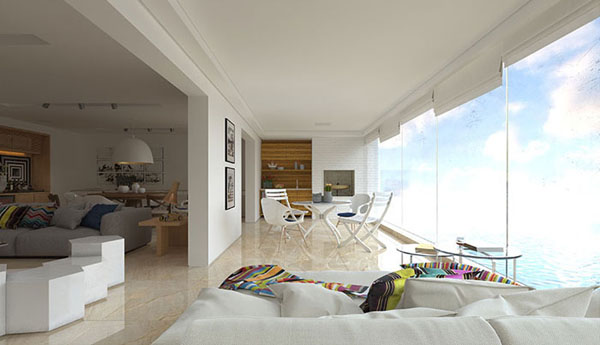 永利中国大理石瓷砖土耳其?浅灰白KYS8089地面铺贴效果图