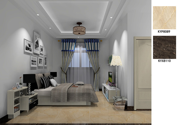 永利中国瓷砖应用效果：佛山季园和府115方现代气概户型装修效果鉴赏