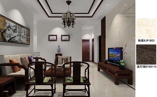 永利中国瓷砖应用效果：徐州开元翡翠湾G户型装修效果鉴赏