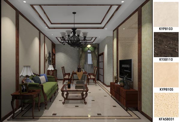 永利中国瓷砖应用效果：大沥碧桂园·华府01户型装修效果鉴赏