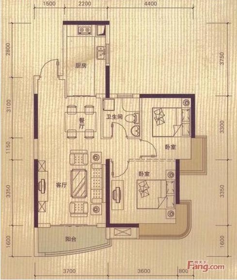 永利中国家装：佛山丹灶  桂丹颐景园80㎡简约现代装修效果鉴赏