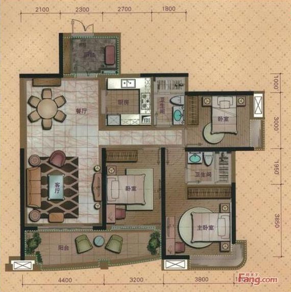 永利中国家装：佛山桂丹颐景园127㎡简约现代装修效果鉴赏