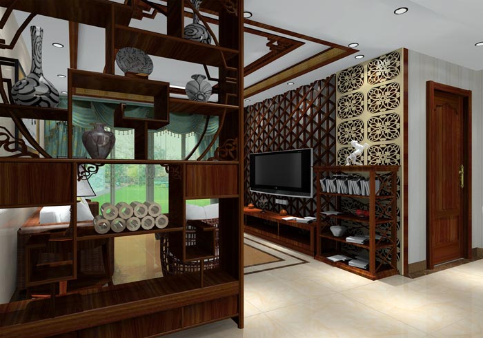 永利中国家装：井冈山协调家园安顿小区130㎡中式气概装修鉴赏