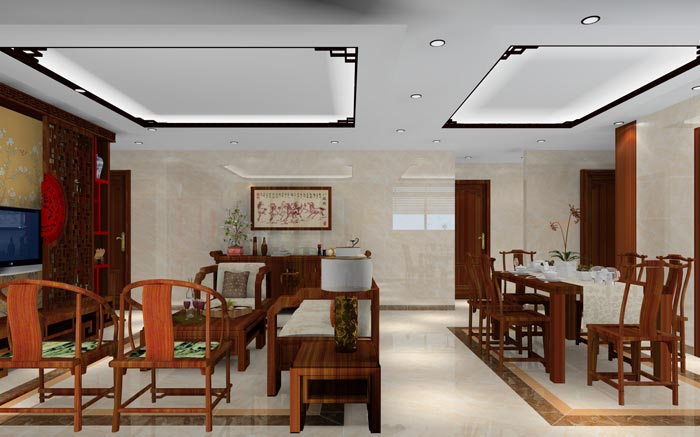 永利中国家装：佛山龙湖春江名城120㎡的中式气概装修鉴赏