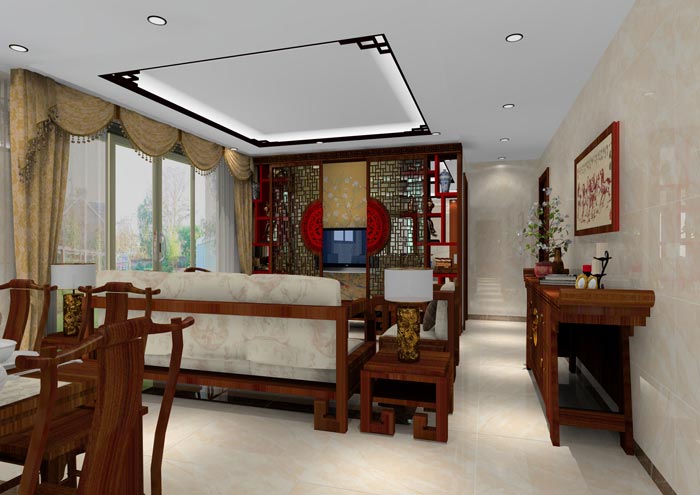 永利中国家装：佛山龙湖春江名城120㎡的中式气概装修鉴赏